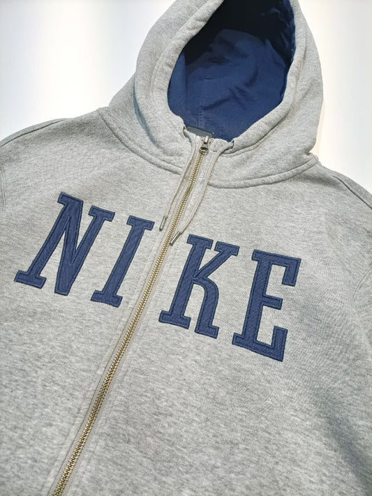 Nike Felpa Con Zip e Cappuccio Big Logo Hoodie Vintage Uomo Donna (M/L)