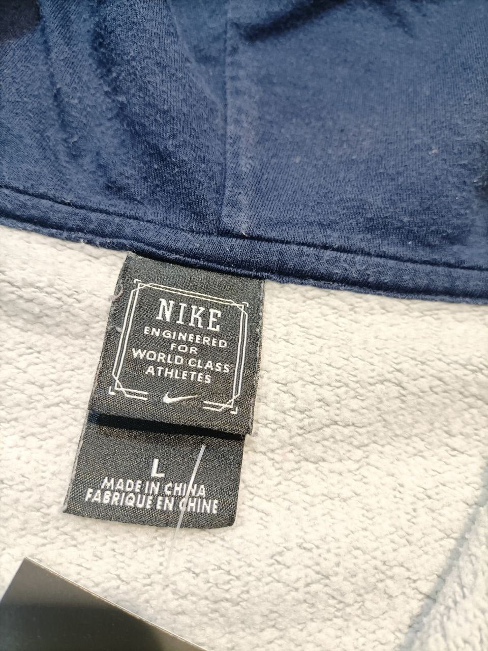 Nike Felpa Con Zip e Cappuccio Big Logo Hoodie Vintage Uomo Donna (M/L)