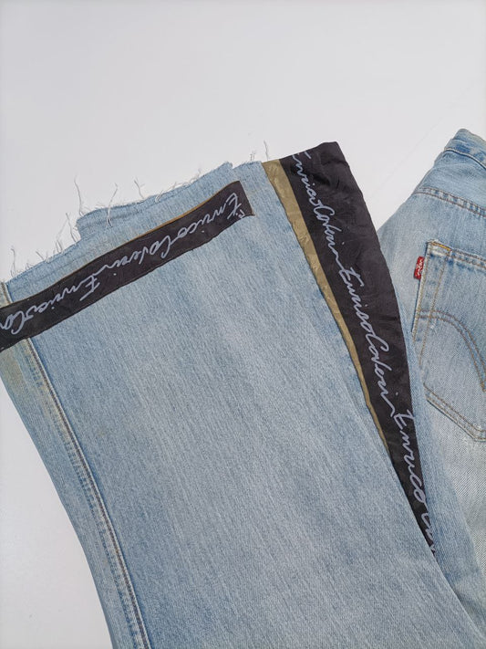 Only For Visionary People Jeans Denim Custom Levis 501 Enrico Coveri Uomo Donna (46 IT)