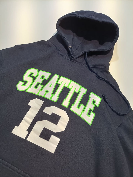 Felpa Cappuccio Seattle USA Vintage Hoodie Uomo (M/L)