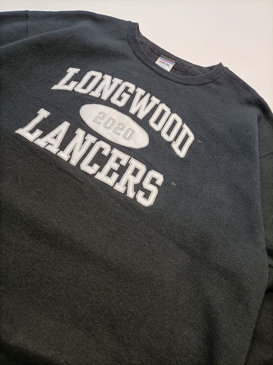 Felpa Girocollo USA Vintage Hoodie Longwood Lancers Uomo (L)