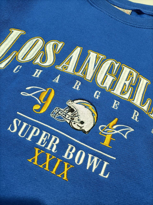 NFL Felpa Girocollo Los Angeles Charger USA Vintage Uomo (S)