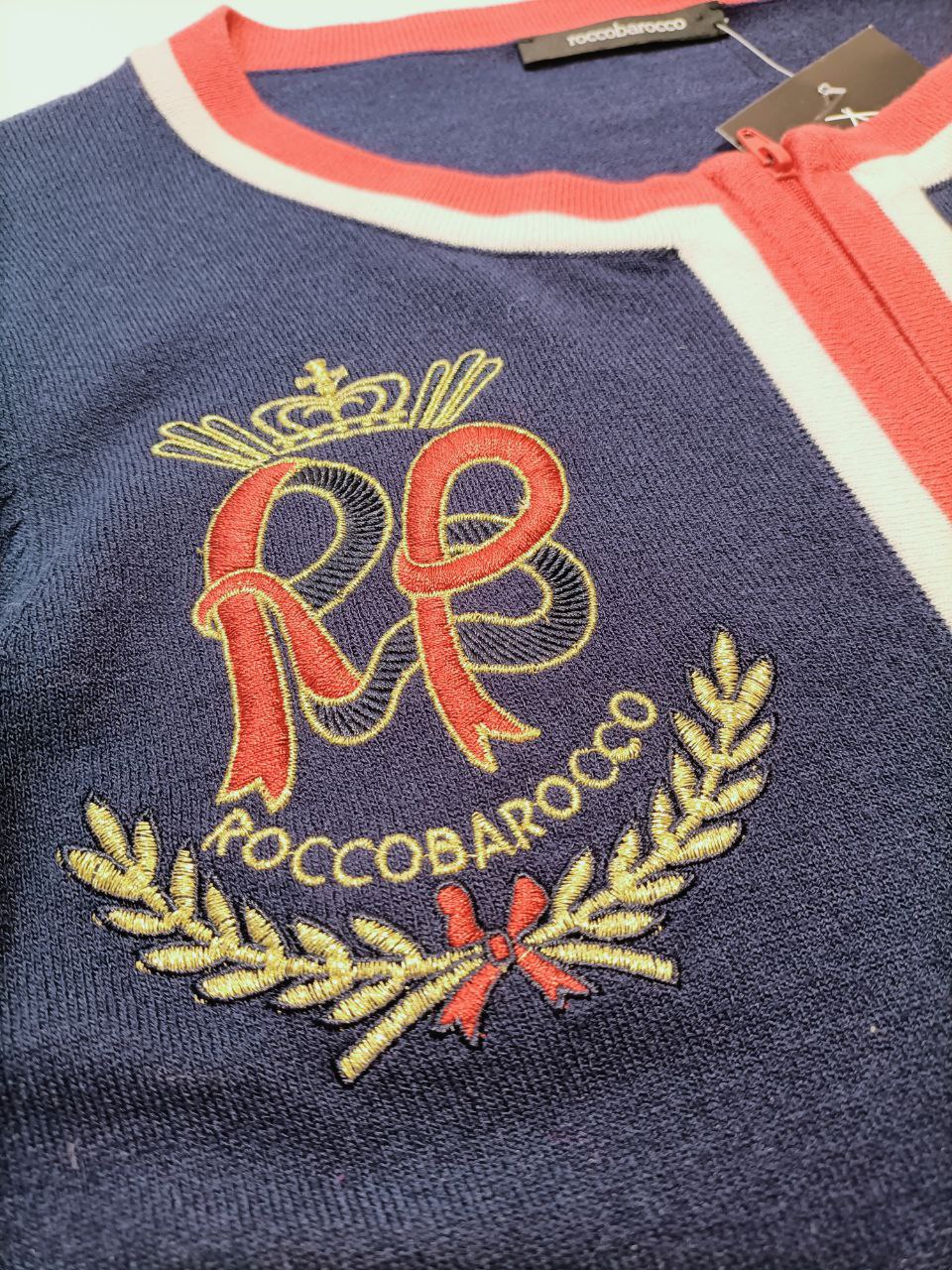 Rocco Barocco Maglioncino Estivo Vintage Big Logo Donna (M)