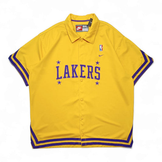 Nike NBA Lakers Casacca Vintage Rare Jersey Big Logo USA Gold Uomo (3XL)
