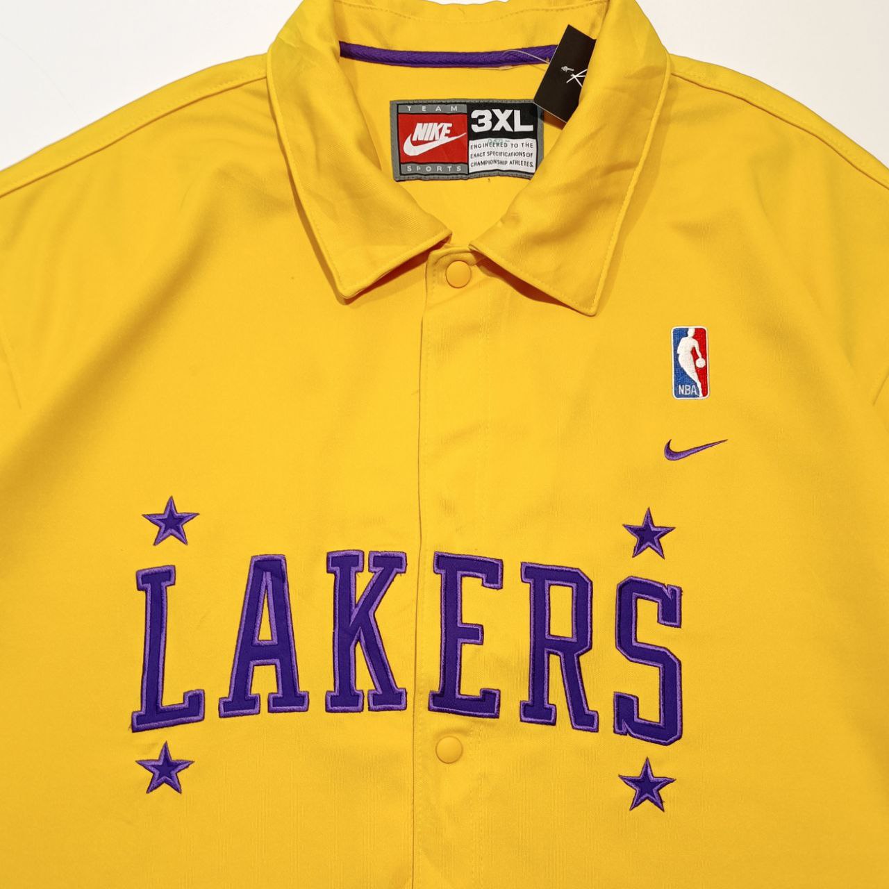 Nike NBA Lakers Casacca Vintage Rare Jersey Big Logo USA Gold Uomo (3XL)