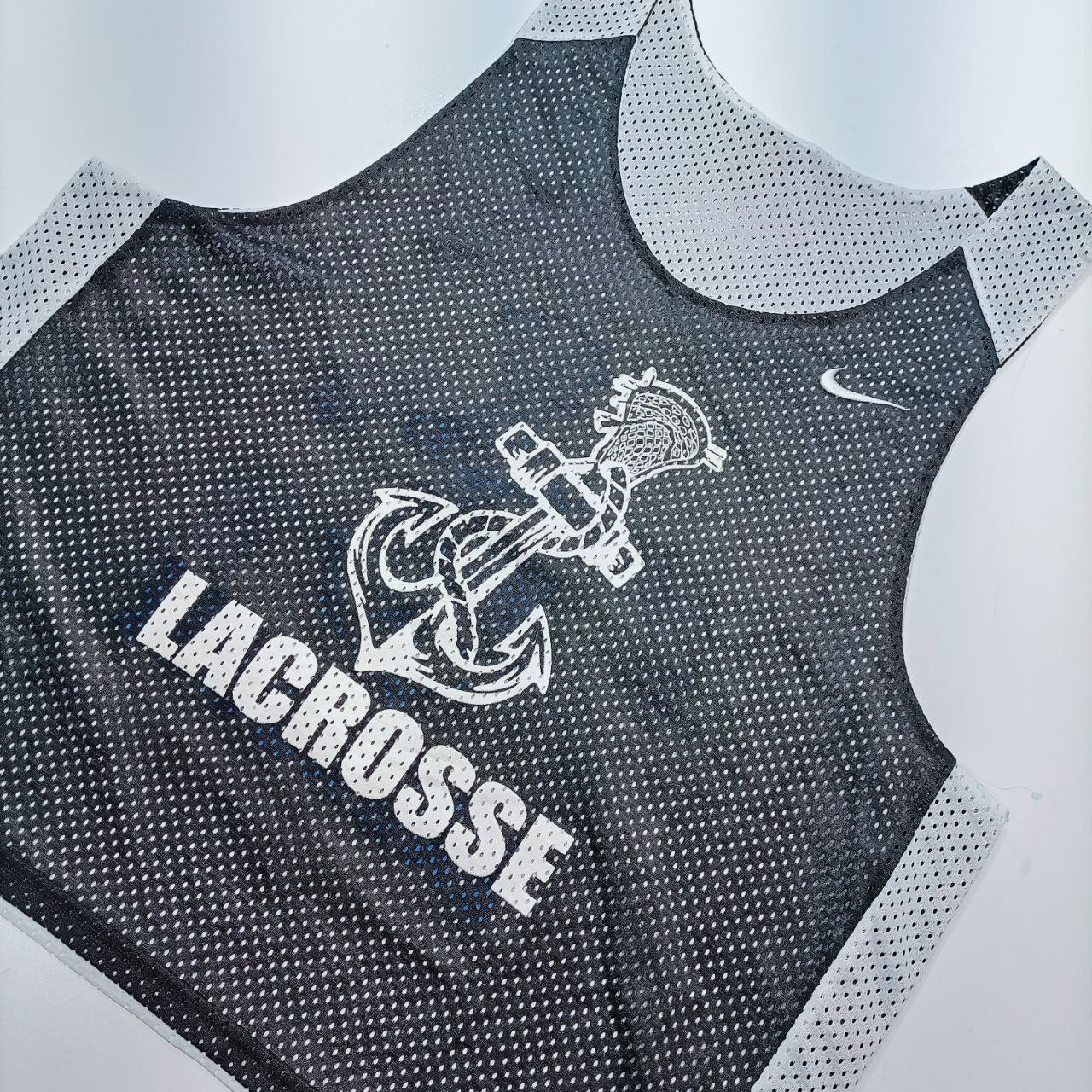 Nike Canotta Lacrosse Boxy T-Shirt Double Face USA Vintage Uomo (L)