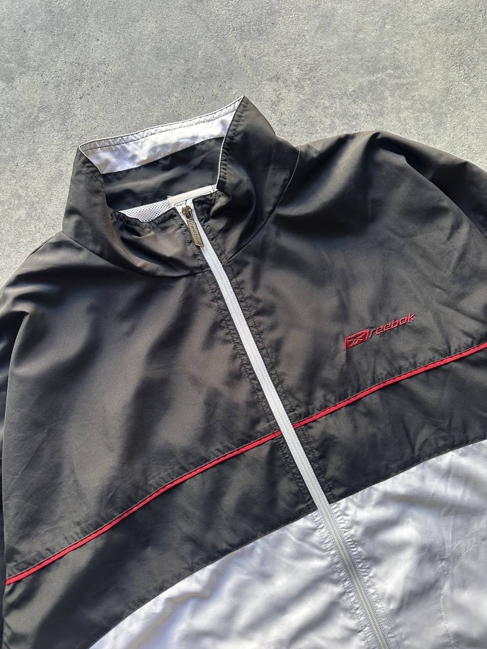 Reebok Track-Top Logo Ricamato Giacca Tuta USA Uomo (XL)