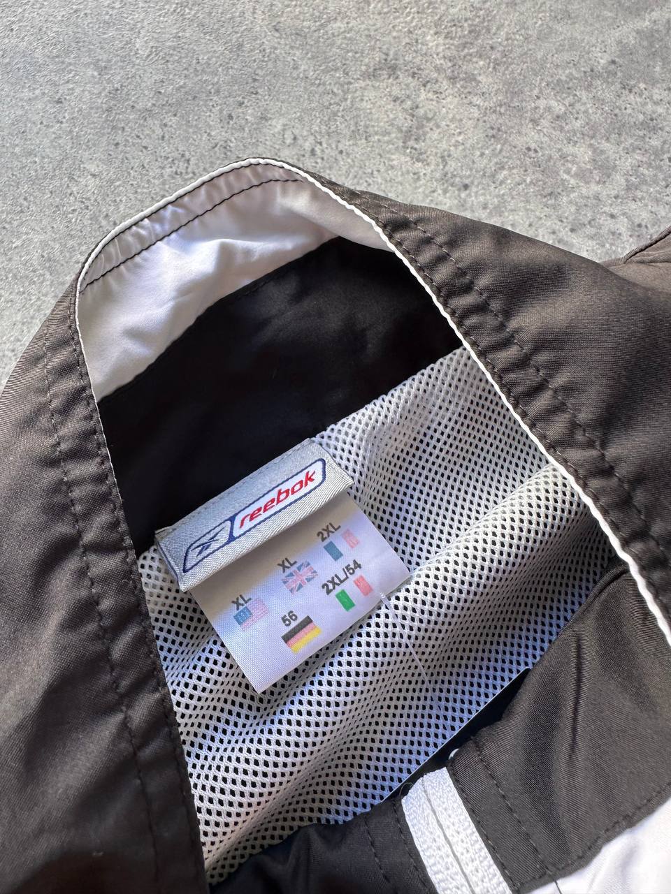 Reebok Track-Top Logo Ricamato Giacca Tuta USA Uomo (XL)