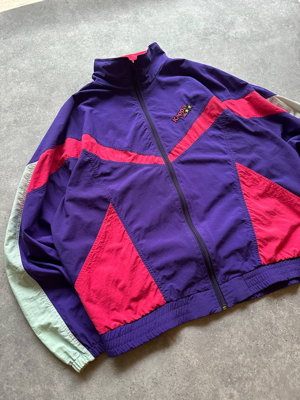 Kappa Track Top Vintage Logo Cucito Giacca Tuta Uomo/Donna(2XL)