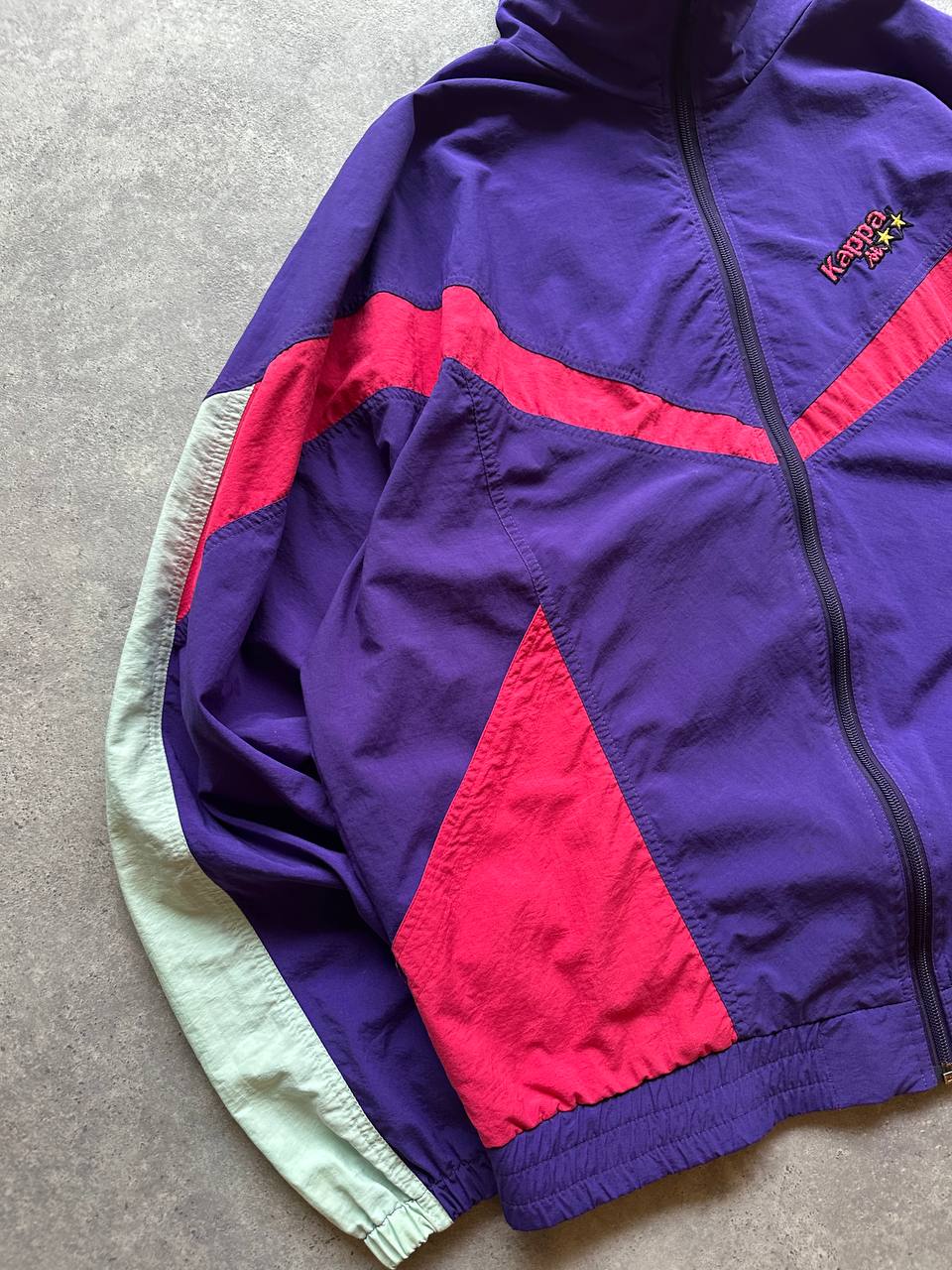 Kappa Track Top Vintage Logo Cucito Giacca Tuta Uomo/Donna(2XL)