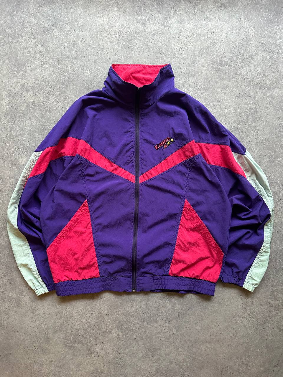 Kappa Track Top Vintage Logo Cucito Giacca Tuta Uomo/Donna(2XL)