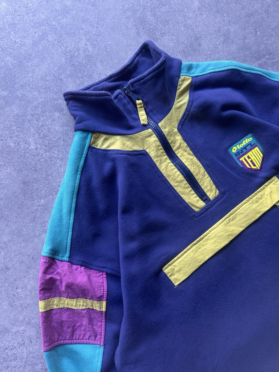 Lotto Felpa con Tascone Vintage Sweatshirt anni 80 Uomo/Donna (M)