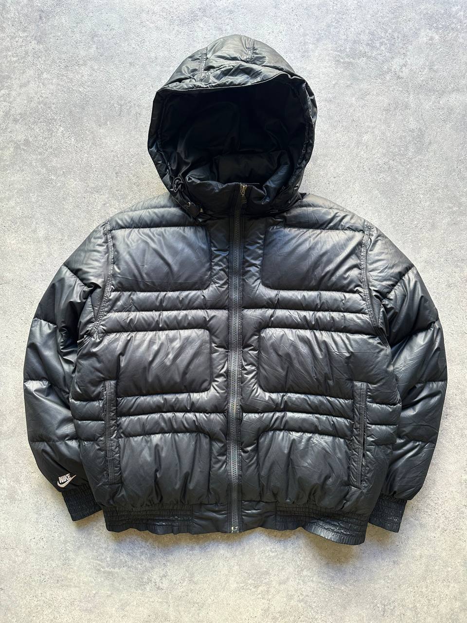 Nike Giubbino Bomber Cappuccio Vintage YK2 Jacket Uomo/Donna (L)