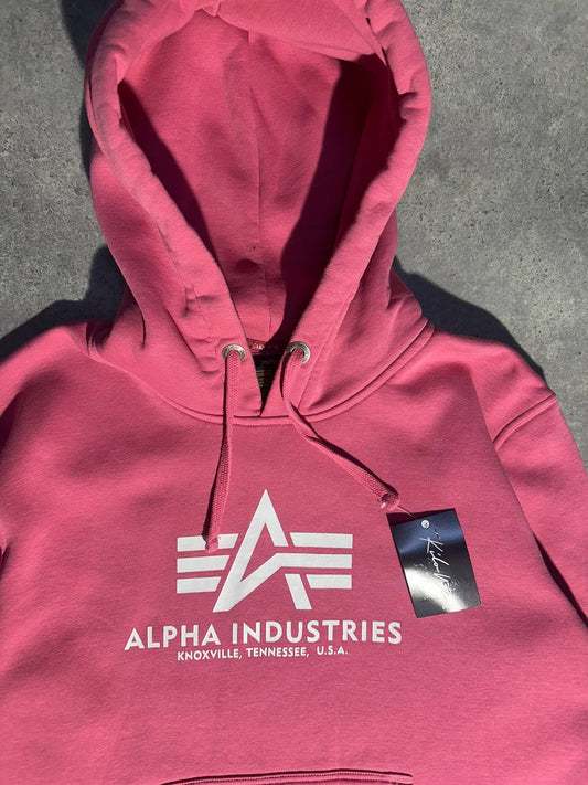 Alpha Industies Felpa con Cappuccio Stampa Hoodie Uomo/Donna (L)