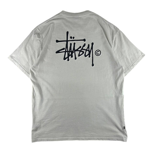 Stussy T-shirt Basic White tee Big Logo Uomo (XL)