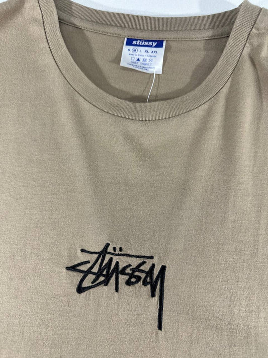 Stüssy Beige T-Shirt With 2006-2017 Label Vintage California USA Uomo (M)