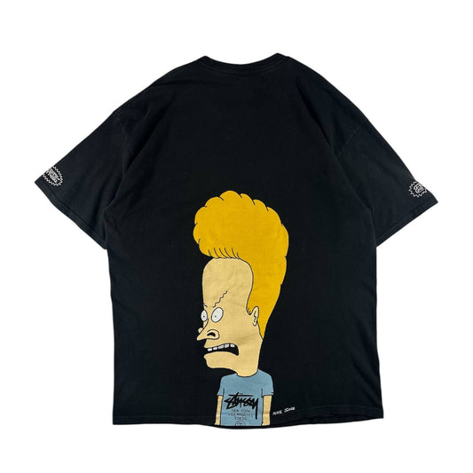 Stussy T-shirt VTG Graphic Beavis And Butt-Head MTV Big Logo USA Uomo (XL)