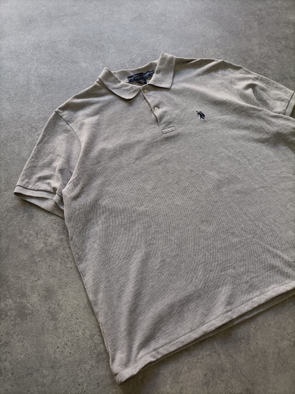 Polo Vintage Croppata Uomo – Grigia US Polo Assn. (Taglia M IT / Etichetta XL)