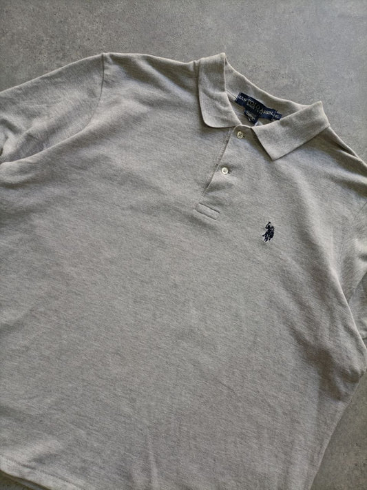 Polo Vintage Croppata Uomo – Grigia US Polo Assn. (Taglia M IT / Etichetta XL)