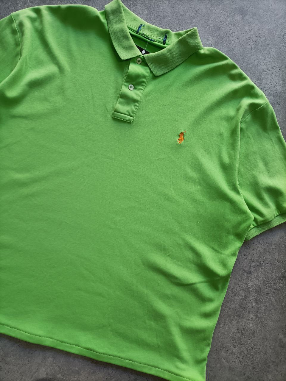 Polo Vintage Croppata Uomo – Verde Fluo Polo Ralph Lauren (Taglia L IT / Etichetta 2XL)