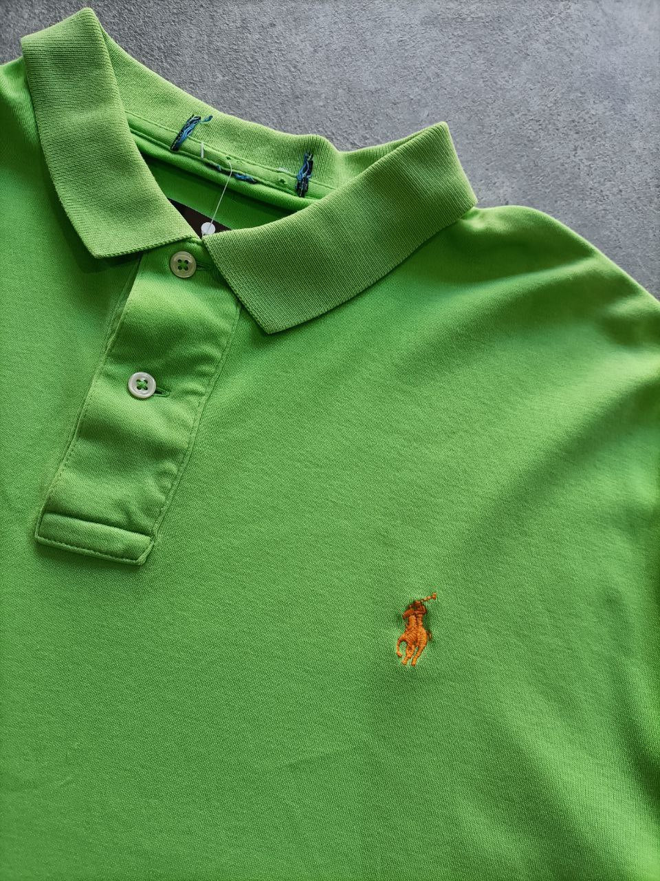 Polo Vintage Croppata Uomo – Verde Fluo Polo Ralph Lauren (Taglia L IT / Etichetta 2XL)
