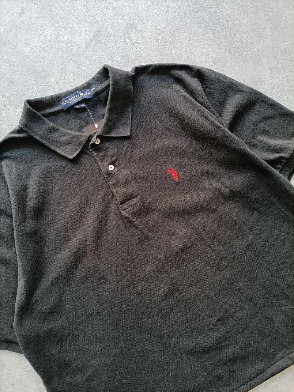 Polo Vintage Croppata Uomo – Nera U.S. Polo Assn. (Taglia L IT / Etichetta 2XL)