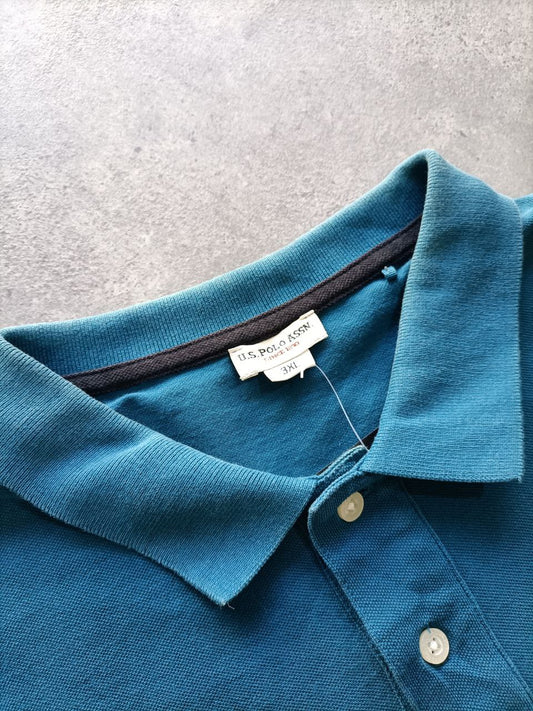 Polo Vintage Croppata Uomo – Petrolio U.S. Polo Assn. (Taglia XL IT / Etichetta 3XL)