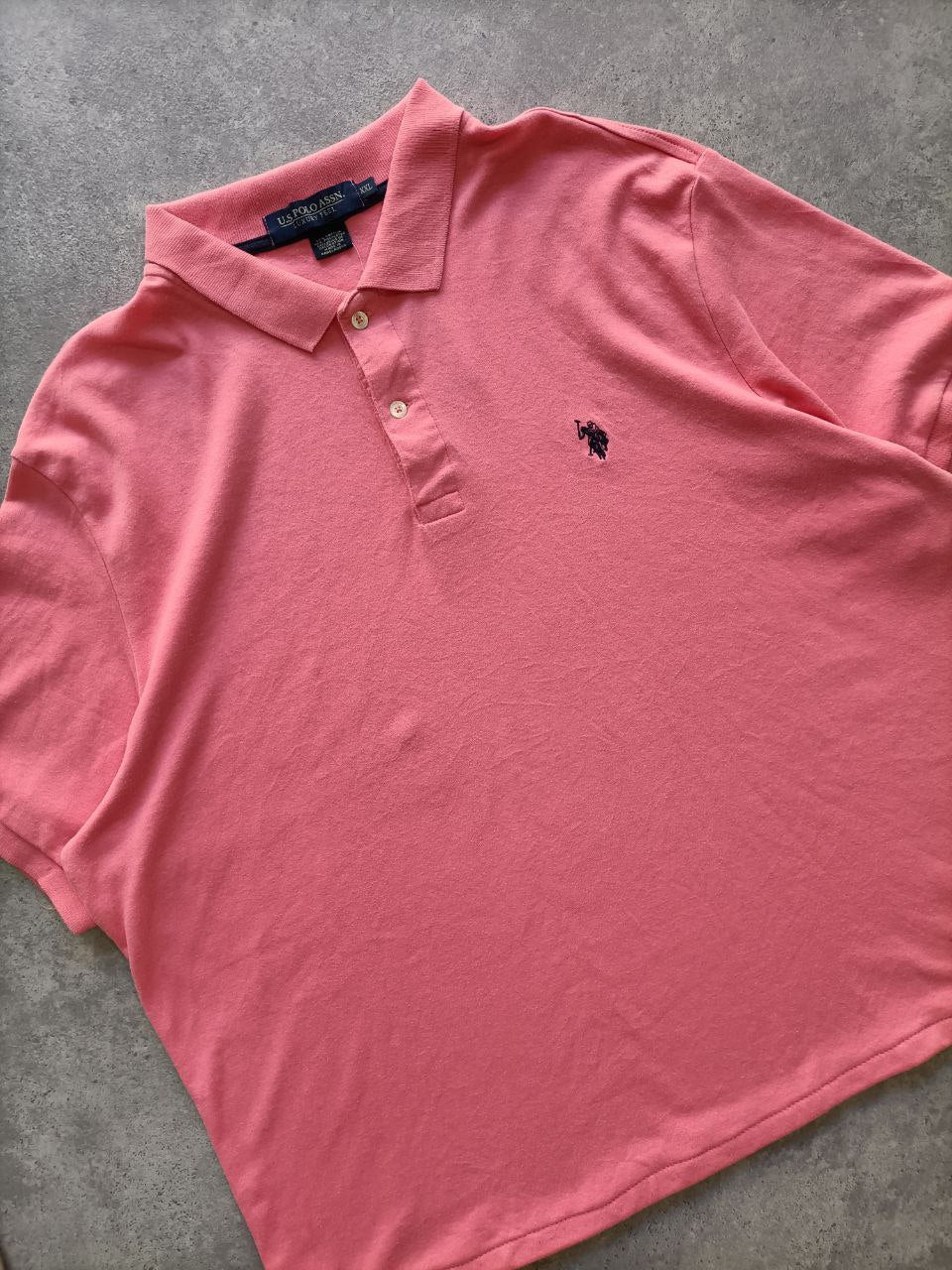 Polo Vintage Croppata Uomo – Rosa Pesca U.S. Polo Assn. (Taglia L IT / Etichetta 2XL)