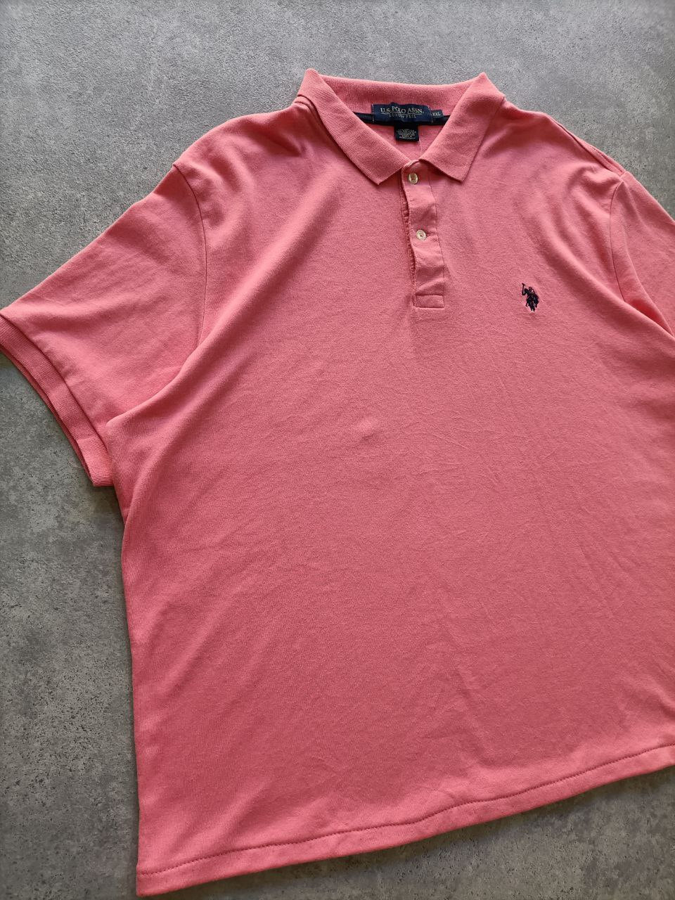 Polo Vintage Croppata Uomo – Rosa Pesca U.S. Polo Assn. (Taglia L IT / Etichetta 2XL)