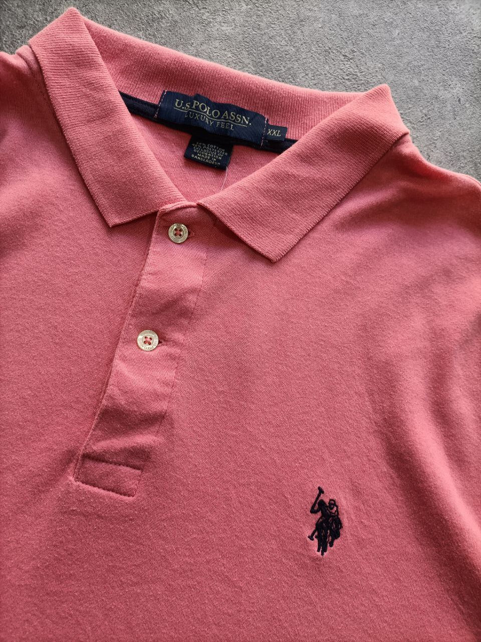 Polo Vintage Croppata Uomo – Rosa Pesca U.S. Polo Assn. (Taglia L IT / Etichetta 2XL)