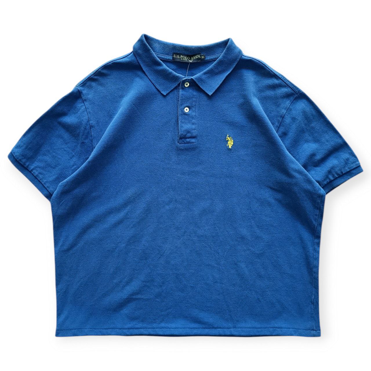 Polo Vintage Croppata Uomo – Blu U.S. Polo Assn. (Taglia M IT / Etichetta XL)