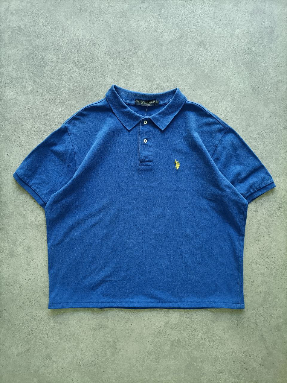 Polo Vintage Croppata Uomo – Blu U.S. Polo Assn. (Taglia M IT / Etichetta XL)