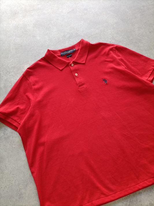 Polo Vintage Croppata Uomo – Rossa U.S. Polo Assn. (Taglia M IT / Etichetta XL)