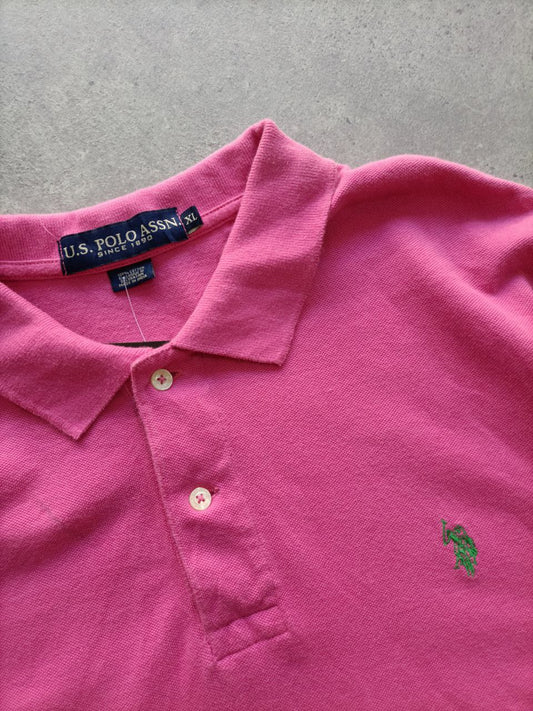 Polo Vintage Croppata Uomo – Fucsia U.S. Polo Assn. (Taglia XL / Vestibilità M Oversize)