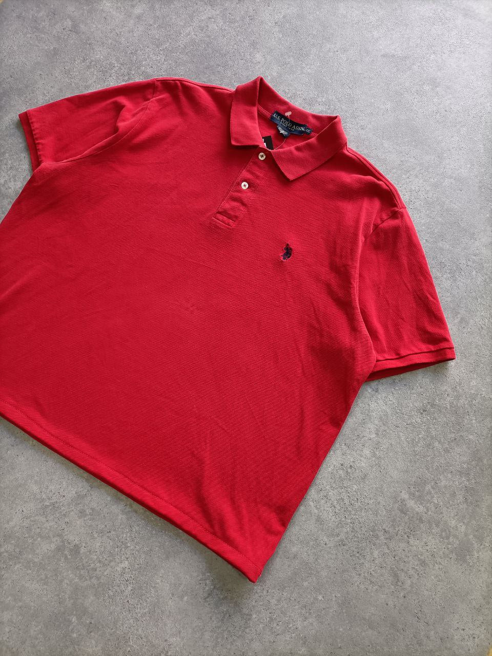 Polo Vintage Croppata Uomo – Rossa U.S. Polo Assn. (Taglia 2XL / Vestibilità L Oversize)