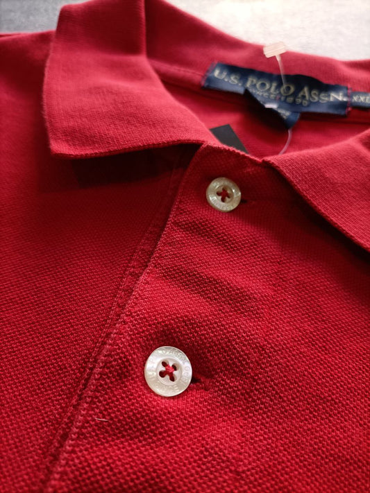 Polo Vintage Croppata Uomo – Rossa U.S. Polo Assn. (Taglia 2XL / Vestibilità L Oversize)
