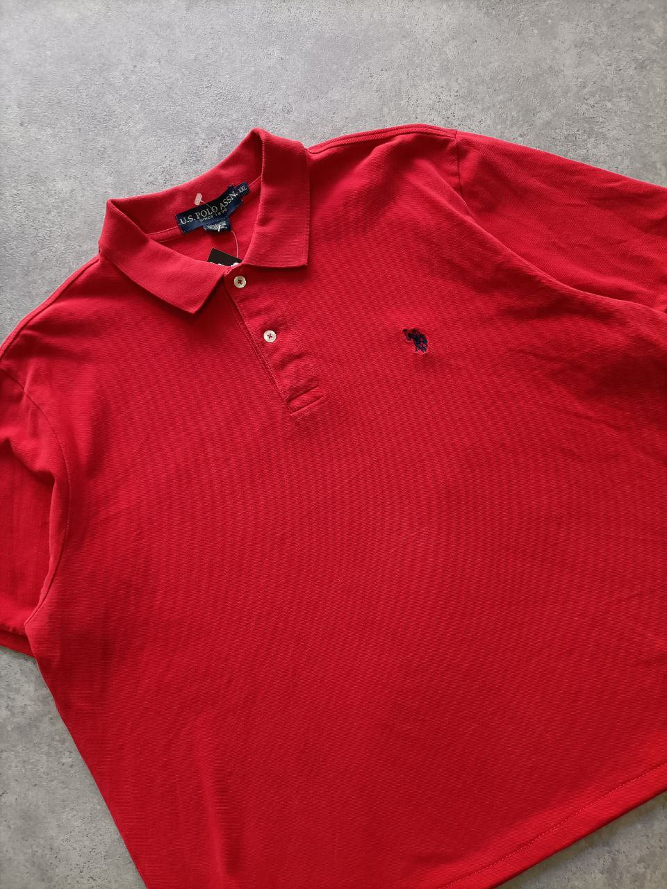 Polo Vintage Croppata Uomo – Rossa U.S. Polo Assn. (Taglia 2XL / Vestibilità L Oversize)