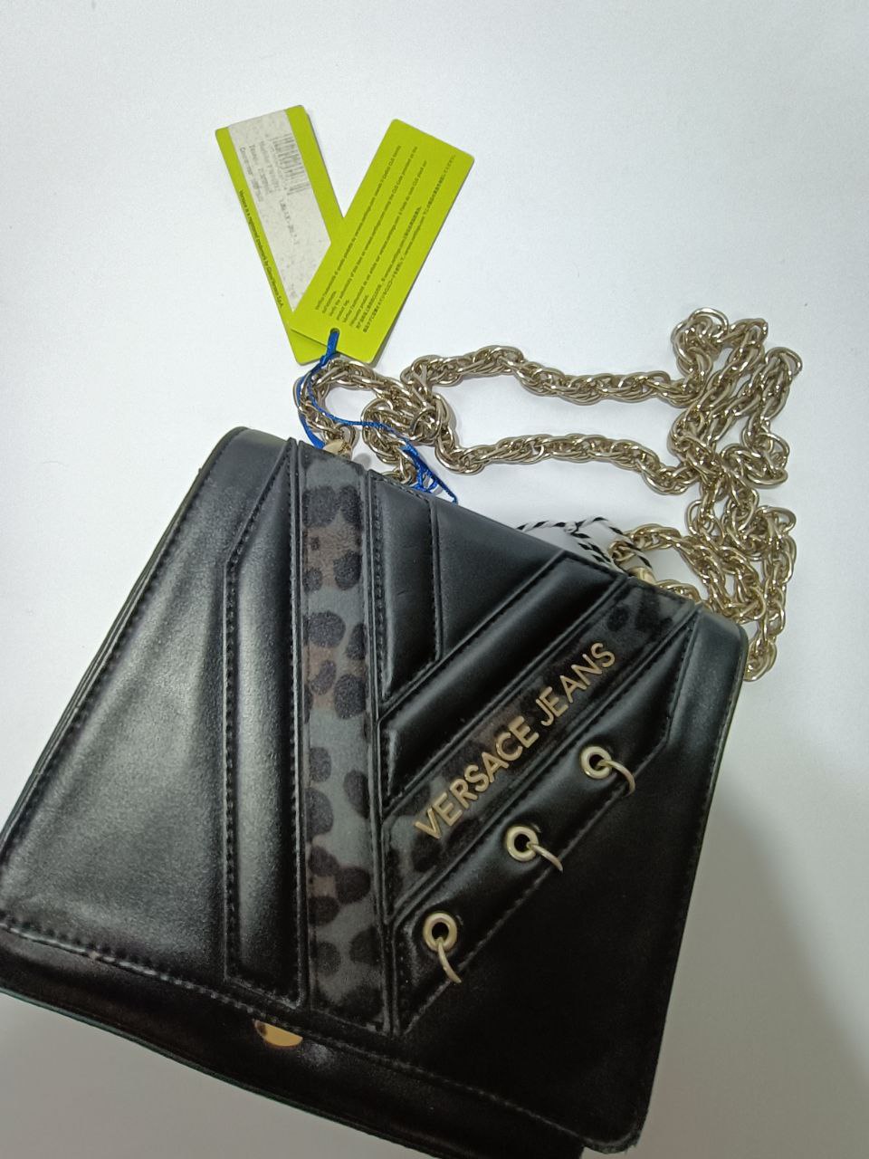Versace - Borsetta con catena e cartellino