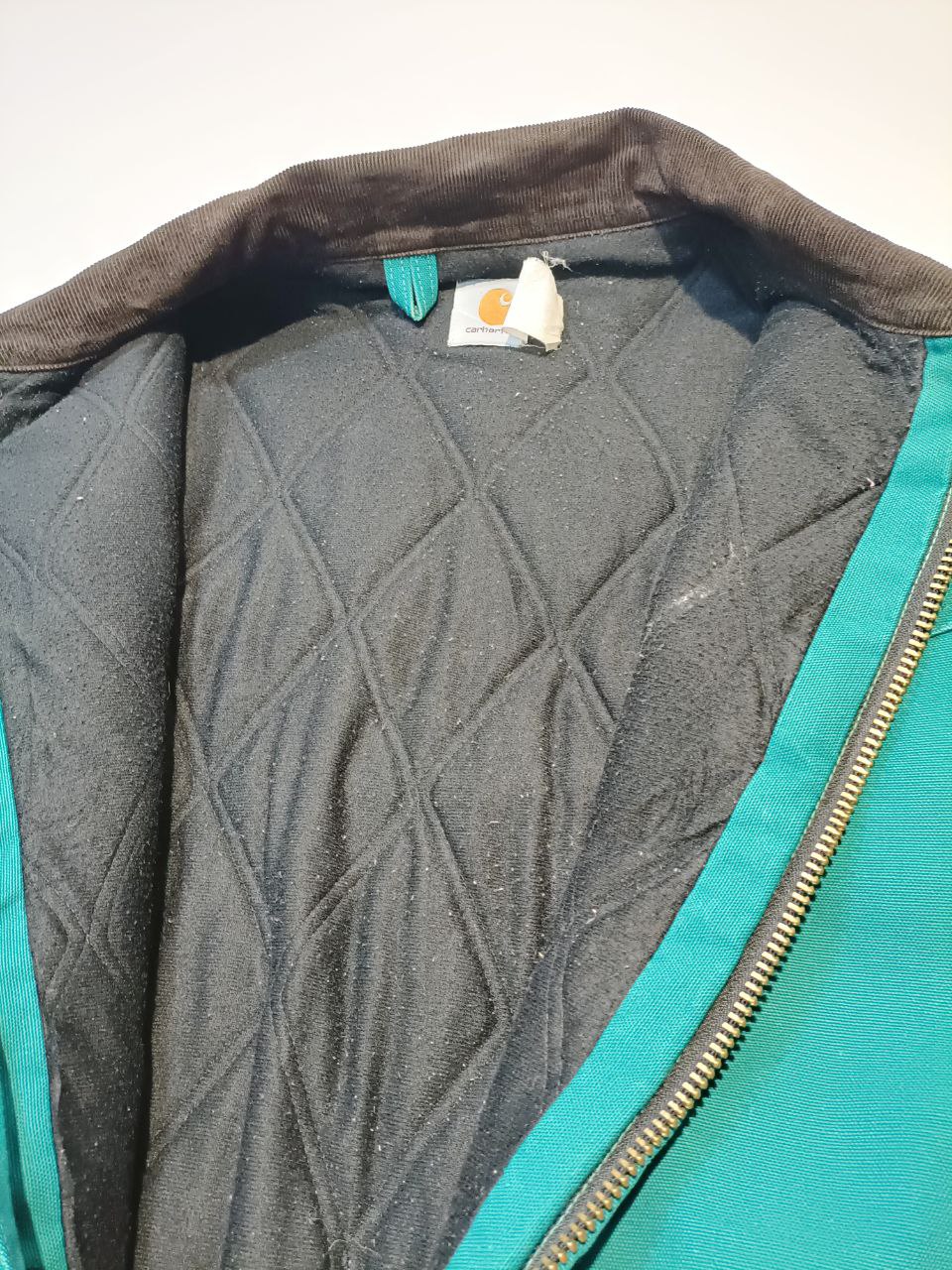 Carhartt - Vintage 90s Carhartt Santa Fe Canvas Western - Bomber Jacket RARE - Acqua Blue (2XL)