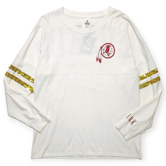 Victoria's Secret - T-Shirt maniche Lunghe Donna NFL Collaborazione (M)