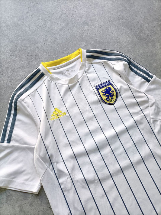Adidas Maglia Soccer Woodbury A Righe Logo Giallo (S)