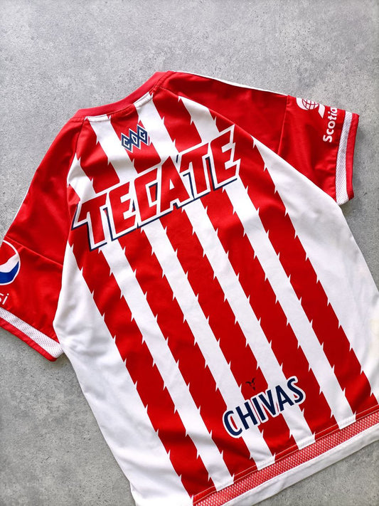 Chivas Maglia Calcio Vintage T-Shirt Sport Official (S / XL Ragazzo)