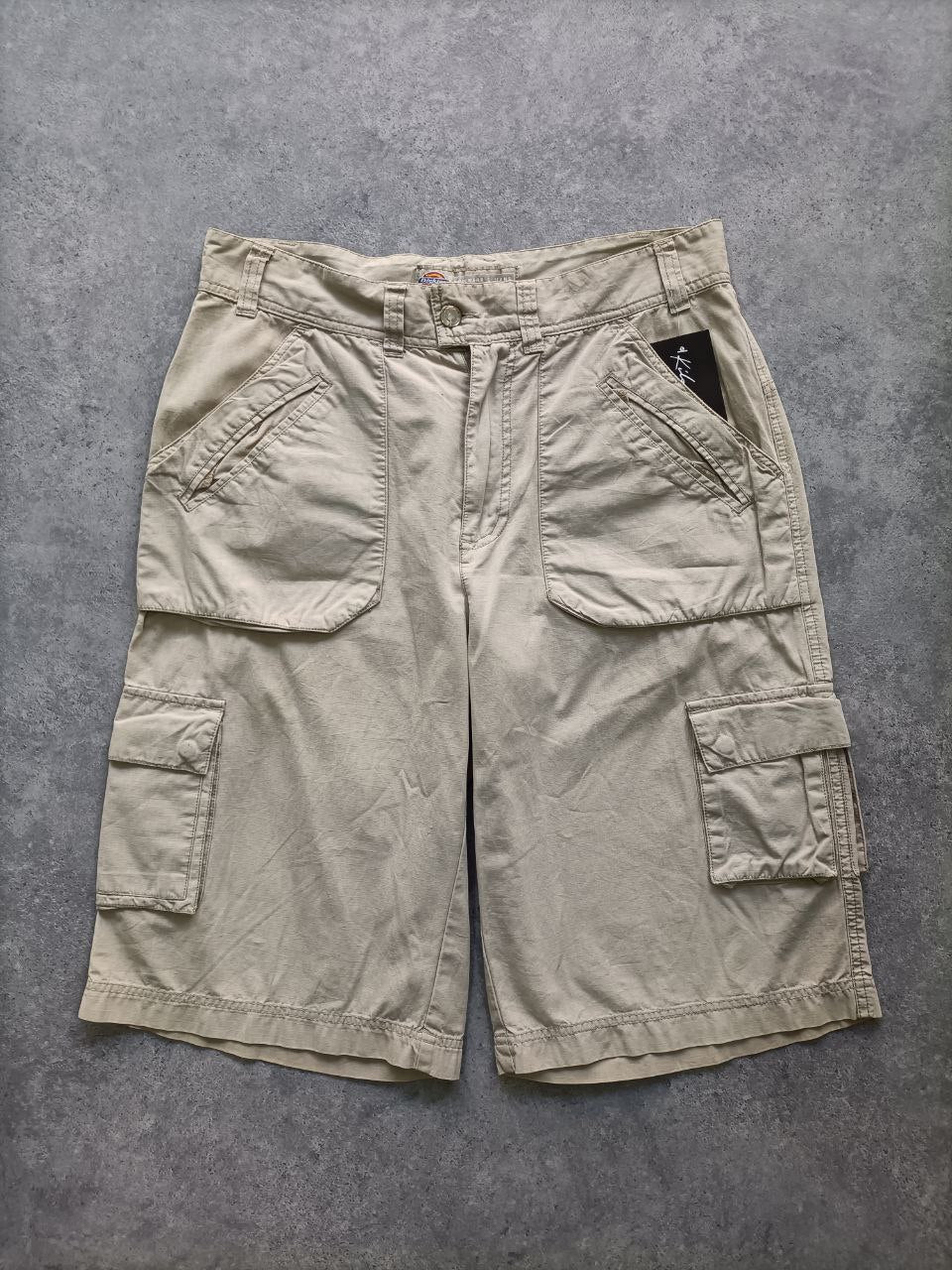 Dickies Cargo Baggy Shorts – Uomo/Donna Vintage Workwear Beige (Taglia 44 ITA / M)