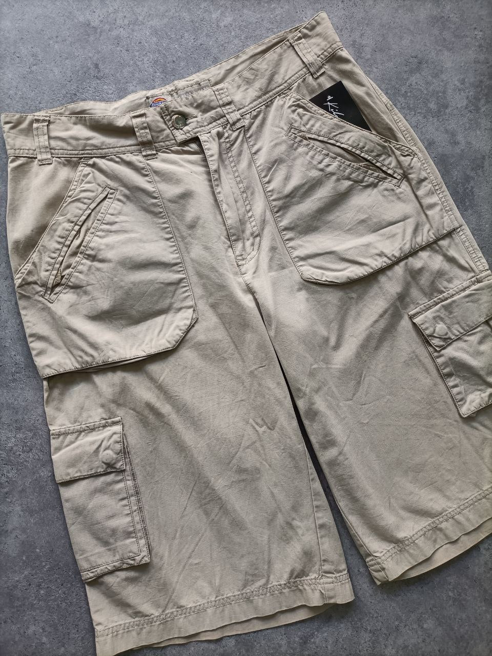 Dickies Cargo Baggy Shorts – Uomo/Donna Vintage Workwear Beige (Taglia 44 ITA / M)
