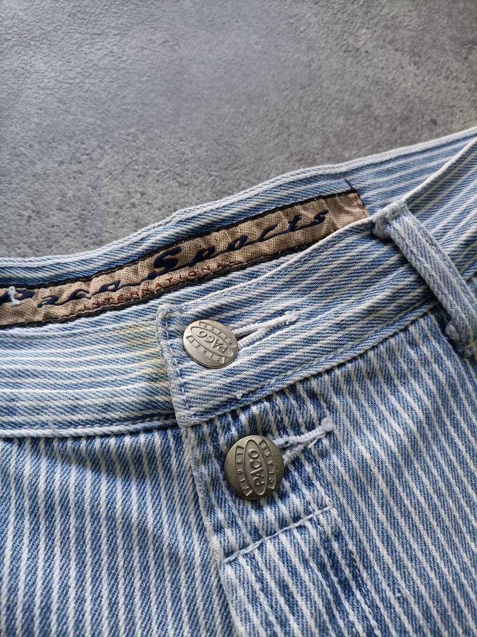 Paco Jeans Vintage Shorts a Righe – Uomo/Donna Denim Carpenter 90s (Taglia 44 ITA)