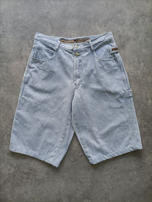 Paco Jeans Vintage Shorts a Righe – Uomo/Donna Denim Carpenter 90s (Taglia 44 ITA)
