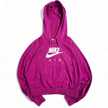 Nike Air Felpa Crop con Cappuccio Big Logo USA Hoodie Donna (S)