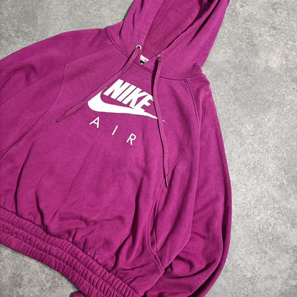 Nike Air Felpa Crop con Cappuccio Big Logo USA Hoodie Donna (S)