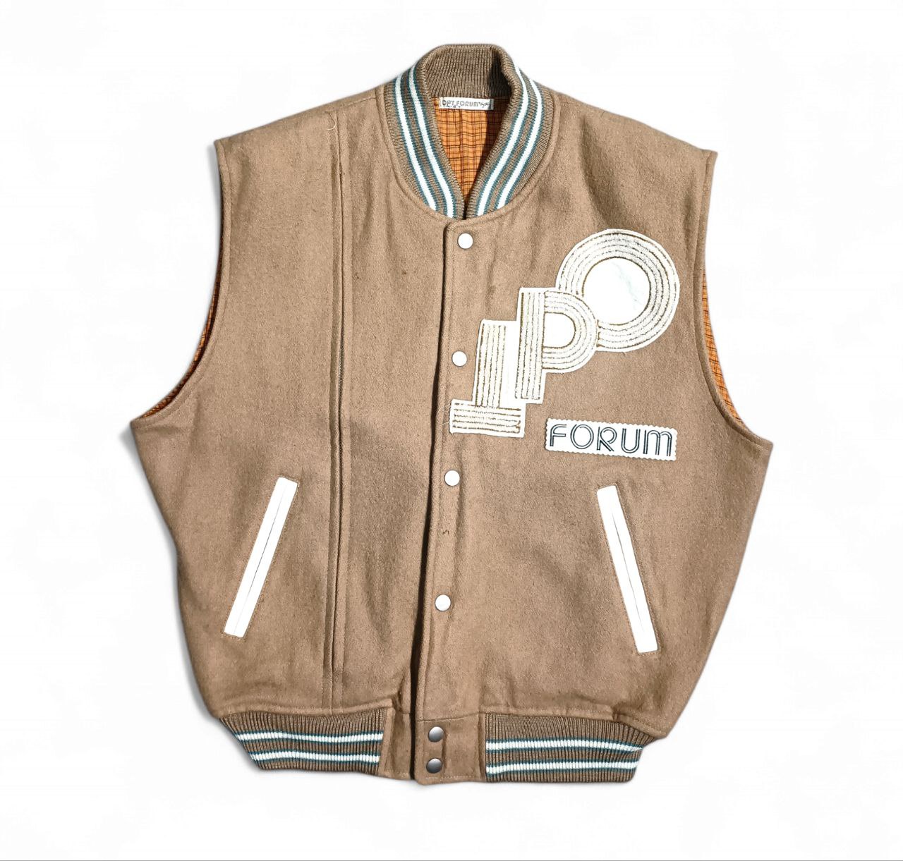 Smanicato Vintage College Big Logo Gilet Uomo (M)