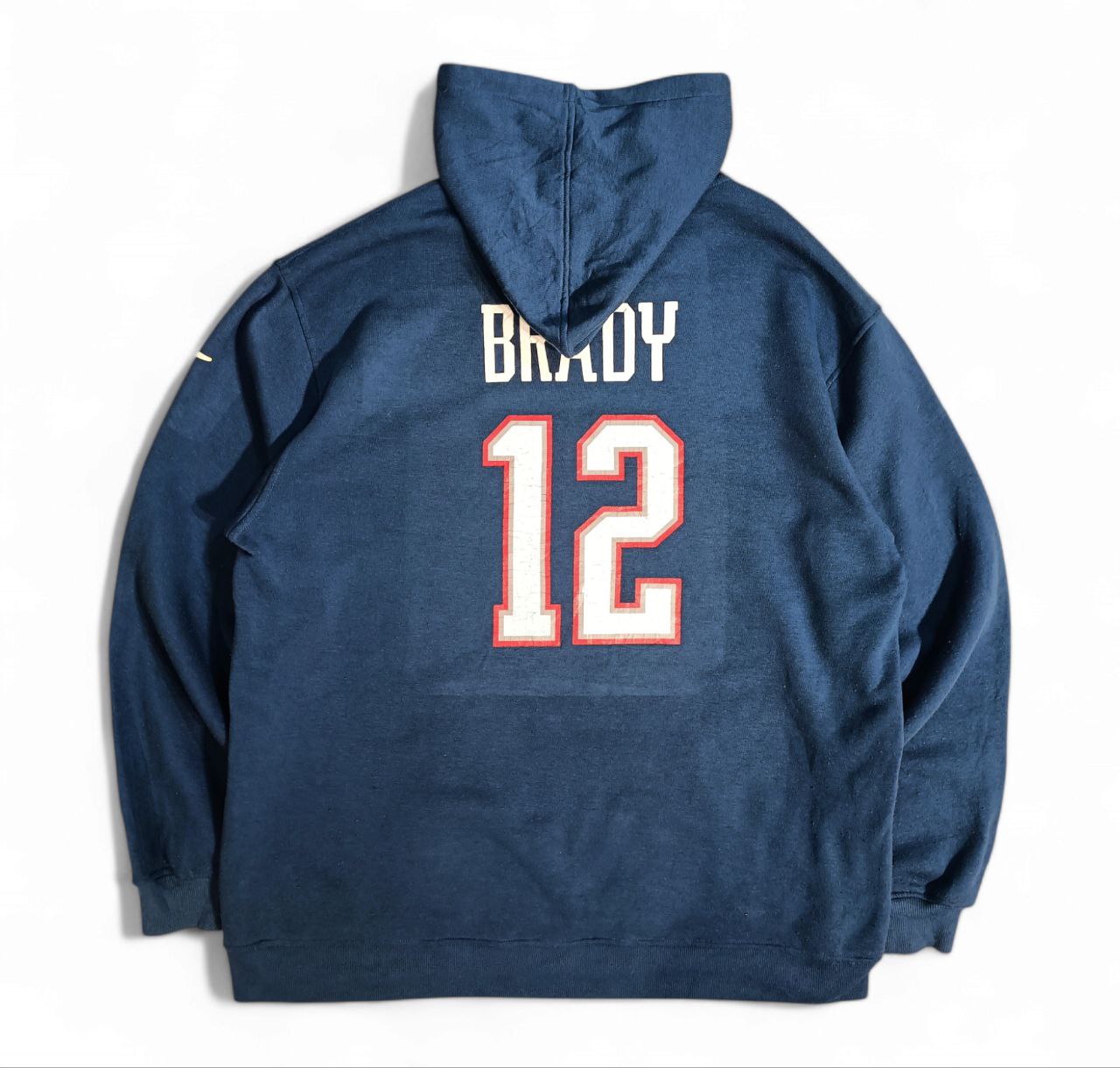 Nike Felpa con Cappuccio Patriots Brady 12 USA Football Hoodie Uomo (2XL)